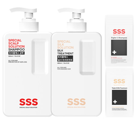 [Nasil_Family] SSS Subacid Shampoo (KFDA certified) & SSS Silk Hair Treatment 580ml / 19.61oz _ Scalp care, Dandruff care, Nutritional supply, Strengthening hair _ Made In Korea